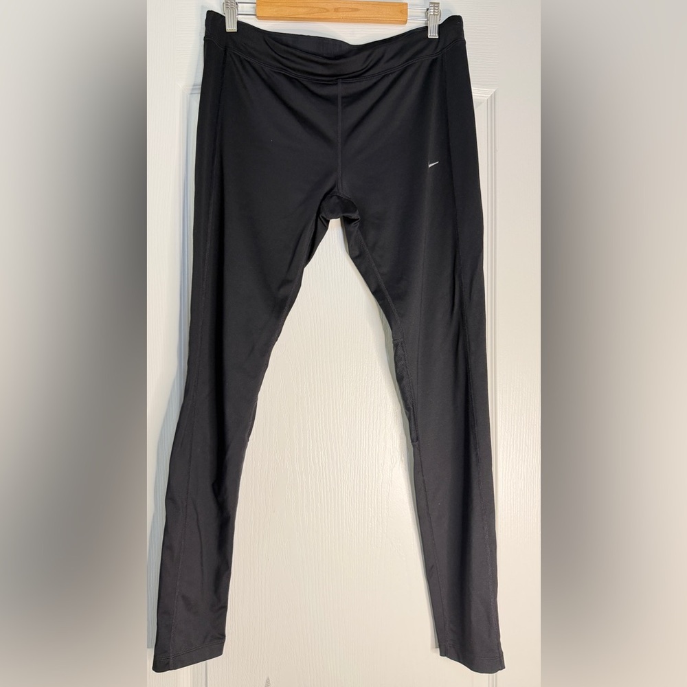 Nike Black Dri Fit Athletic Pants  with Small Silver Swoosh, Size XL